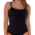 Sunsets Taylor Tankini Top 75 Black Seagrass Texture Front