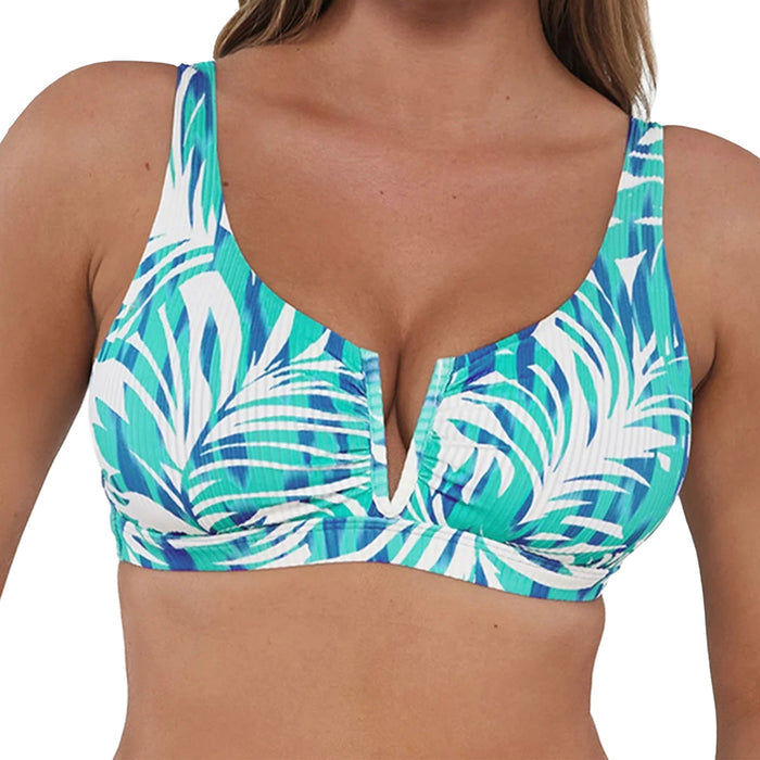 Sunsets Vienna V-Wire Bikini Top 530 Sea Breeze Sandbar Rib Front