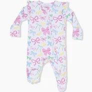 Sweet Bows Ruffle Sleeve Footie