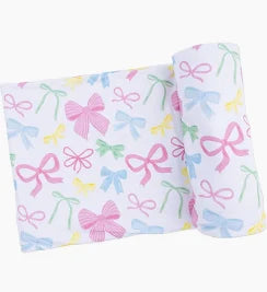 Sweet Bows Swaddle Blanket