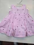 Teeny Berries Gingham Sleeveless Dress