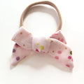 The Tiny Bow Shop - Floral Splatter Gauze Chunky Hair Bow