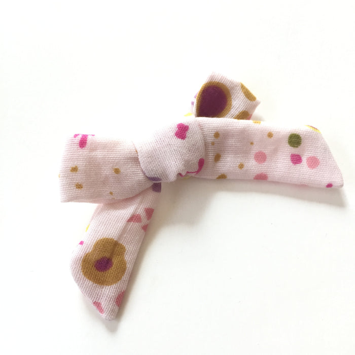 The Tiny Bow Shop - Floral Splatter Gauze Classic Hair Bow