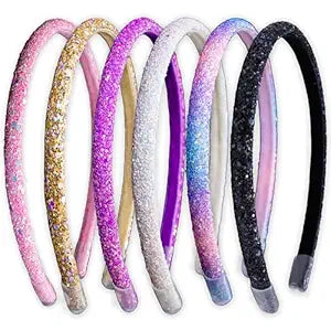 Thin Glitter Headbands-Assorted Colors