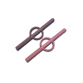 Three Hearts Modern Teething Accessories - Teething Tube Teether Set: Dusty Rose/ Mauve