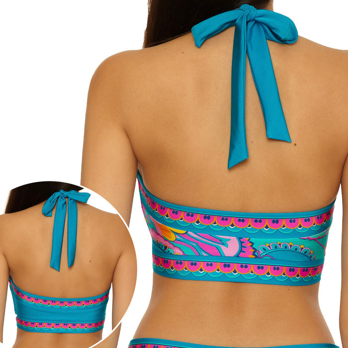 Trina Turk Mykonos High Neck Bikini Top 3243265 Multi Back