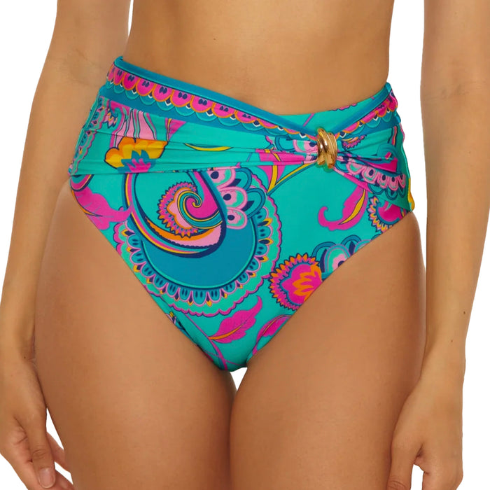 Trina Turk Mykonos High Waist Bikini Bottom 3244665 Multi Front
