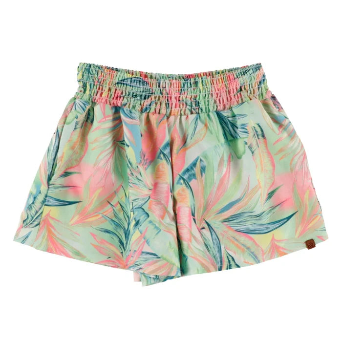 Tropical Print Loose Shorts