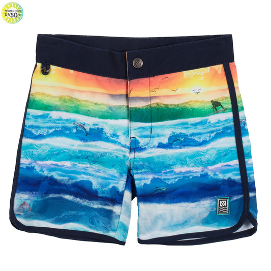Turquoise Waves Swim Shorts