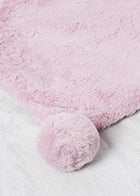 Violet Pom Pom Blanket