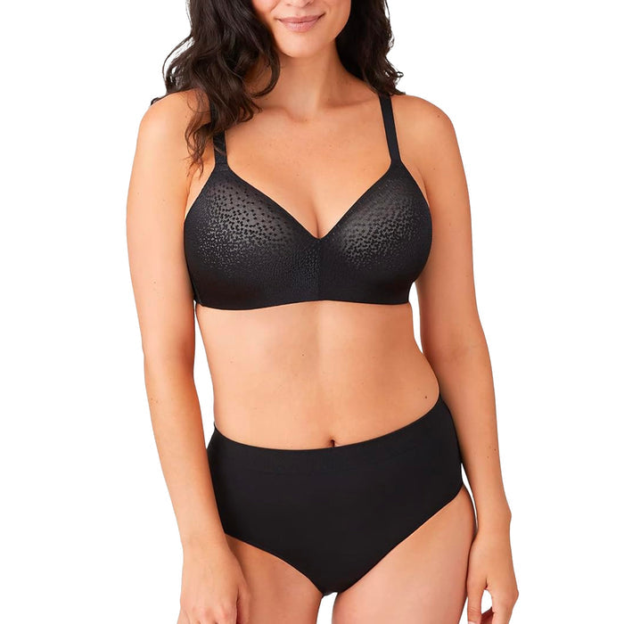 Wacoal Back Appeal Wire Free Bra 852403 Black Set