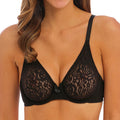 Wacoal Halo Lace Molded Underwire Bra with J-Hook 851205 Black Front