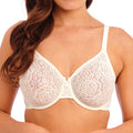 Wacoal Halo Lace Molded Underwire Bra with J-Hook 851205 Ivory Front
