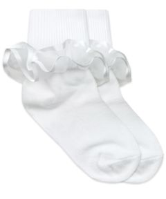 White Frilly Lace Socks