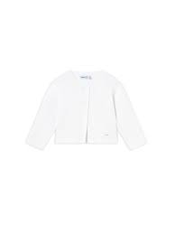 White Knit Cardigan w/Bows