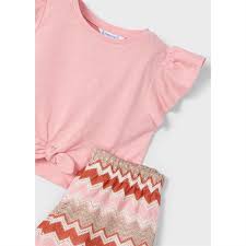ZigZag Print Shorts + Tie T'Shirt